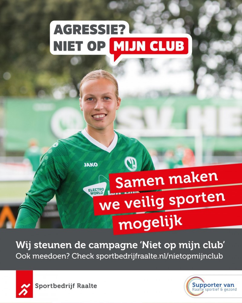 S.V. Heeten 𝐬𝐭𝐞𝐮𝐧𝐭 de campagne ‘Niet op mijn club’! ⚽💚